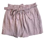 Hollister Light Purple Paper Bag Waist High Rise Shorts Size Small New Photo 0