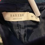 Harper Heritage  Lined Embroidered Navy Corduroy Skirt W/Zip & Hook/Eye /Med-EUC Photo 5