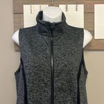 Under Armour Heather Black Sleeveless Athletic Mock Neck Layering Zip Vest-Med Photo 3