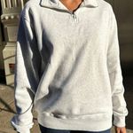 Brandy Melville Missy Quarter Zip Sweatshirt Grey Photo 1