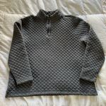 Women’s Quilted Gray Quarter Zip sweatshirt size large Photo 0