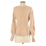 Madewell Blush Pink Balloon Sleeve V Neck Sweater Womens XXS Pullover Fall Photo 1