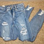 American Eagle  Outfitters jeans Women’s Super Stretch Distressed Sz 00 Short Photo 0