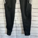 Adidas Black and White Track Pants with Tapered Fit Joggers SZ S Y2K Classic Photo 3