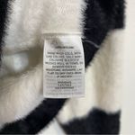 Halogen  Black White Soft Fuzzy Turtleneck Pullover Sweater Sz M Photo 5