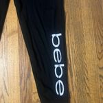 Bebe  Black Leggings/Sleepwear with White Logo Band Photo 1
