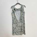 Van Heusen Vintage Palm Tree Seafoam Sleeveless Cream Sheath Dress Women's 8 Photo 4