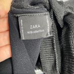 ZARA W/B Collection Black Long Sleeve Dress Neck Tie Medium Casual Mini Dress Photo 6