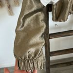 ZARA  cropped zipper hoodie gold & white / Size XS Photo 6