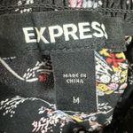 EXPRESS high mock neck smocked black ditsy floral midi dress size medium Photo 8