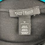 White House | Black Market ‎ Sz Medium Shirt Black Mock Neck 1/2 Sleeve Solid Basic Photo 2