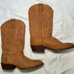 Frye vintage tan western cowboy pull on pointed toe boots women’s shoe size 7.5 Photo 4