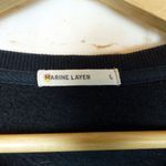 Marine layer Anytime Black Noodle Print Sweatshirt Womens L Crewneck 90s Art Geo Photo 6