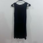 Living Doll Black criss cross vneck jersey knit swing dress size medium Photo 3