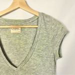Gypsy 05 Gray & Green Printed V-Neck Short Sleeve T-Shirt XS Photo 2