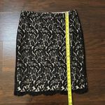 White House | Black Market black & nude lace pencil skirt size 4 Photo 6