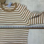 Gap Vintage Y2K  Striped Knit Sweater Beige White Long Sleeve Crewneck Women's S Photo 6