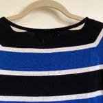 Michael Kors Michael Blue Striped Zipper Detail Thick Knit Long Sleeve Shirt #Gr Photo 4