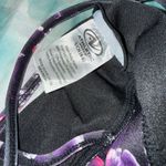 Athletic Works Black and Purple Floral Sports Bra Photo 2