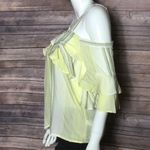 Polagram Off shoulder striped ruffle sleeve top Petite Small Photo 4