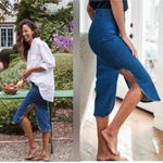 NWOT Frank & Eileen Donegal Unforgettable Italian Performance Denim Skirt Sz 4 Blue Photo 2