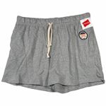 Hanes Shorts Women's Large Gray Jersey Front Pockets Elastic Waist Drawstring Photo 0