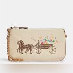 Coach  Large Wristlet 19 With Dreamy Veggie Horse And Carriage Photo 2