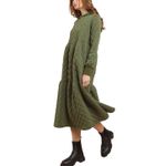 Source Unknown Quilted Green Maxi Dress with Hoodie and Pockets, Size Large New with Tag Photo 2