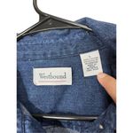 Westbound Vintage 90s Christmas Patchwork Embroidery Denim Shirt Large Photo 4