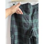 Free People  Women's Relaxed Slim Cargo‎ Pants Tapered Green Plaid Size 0 Belt Photo 12