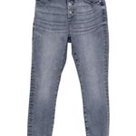Loft Ann Taylor Gray Button Fly High Waist Skinny Jeans Sz 28 Photo 7
