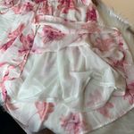 Lush Clothing Lush White Pink Floral Print Flutter Ruffle V-Neck Mini Dress Size Large Photo 5