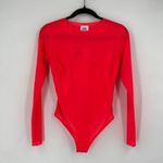 Fabletics NWT‎  x Yitty Mesh Me Smoothing LS Sheer Bodysuit Neon Pink Small Photo 5