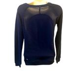 Fabletics Crewneck Sweatshirt Mesh Sides Back Pouch Pocket Sz. XS Blue Photo 1