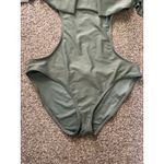 Aerie  Green Off Shoulder One Piece Swim Suit - Medium Photo 2