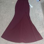 Dress the Population Dress The Population Carmen Long Sleeve Trumpet Maxi Gown Dress Burgundy XS Photo 7