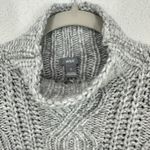 Aerie  Womens XS Gray Cable Knit‎ Mock Neck Pullover Sweater Casual Warm Cozy Photo 3