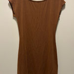 Free People  S FP Beach NWT Rosalie Mini Brown T shirt Dress Photo 0