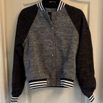 AMPERSAND AVE Gray and Black Varsity Jacket Size XS Photo 0