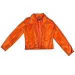 Beverly Hills Leather Club Orange Faux Suede Embroidered Boho Jacket, Fits M/L Size undefined Photo 11
