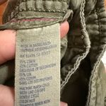 American Eagle  Linen Cotton Cargo Pants Sz 8 Olive Green Relaxed Fit Y2K Photo 7
