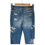 American Eagle Jeans Womens 0 Mom Jean Destroyed Distressed Mid Rise Skinny Blue Photo 6