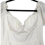 Selfie Leslie  Milkmaid Ruched Bust Puff Sleeve Mini Dress White Size Small Photo 5