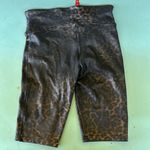 Spanx  Faux Leather Printed Bike Short Leopard Shine Animal Print Size XS Photo 9