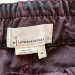 Anthropologie  Plaid Button Fly Jogger Pants Womens XS Purple Black Linen Blend Photo 1