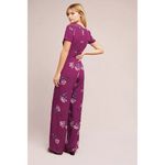 Yumi Kim Now or Never Sweetheart Floral Jumpsuit Purple Anthropologie Size XS Photo 1