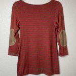 H.I.P. Brown & Orange Striped Straight Neck Top Size M Photo 5