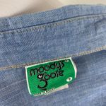 Vintage 70s Moody's Goose Disney Embroidered Chambray Denim Button Down Top Blue Photo 9