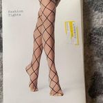 A New Day ⭐️Wide Fishnet Fashion Tights Criss Cross Panty Hose S/M NWT Photo 0