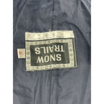 Vintage Ski/Snow Trails Snow Bib Overalls Pants Women's Size 14 Black Nylon Blue Photo 2